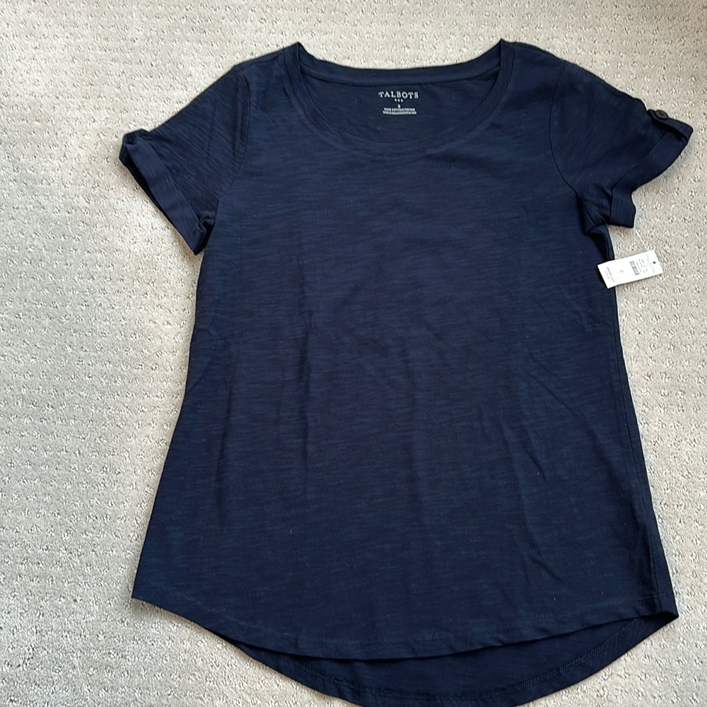 Talbots Navy Blue Cotton T-Shirt